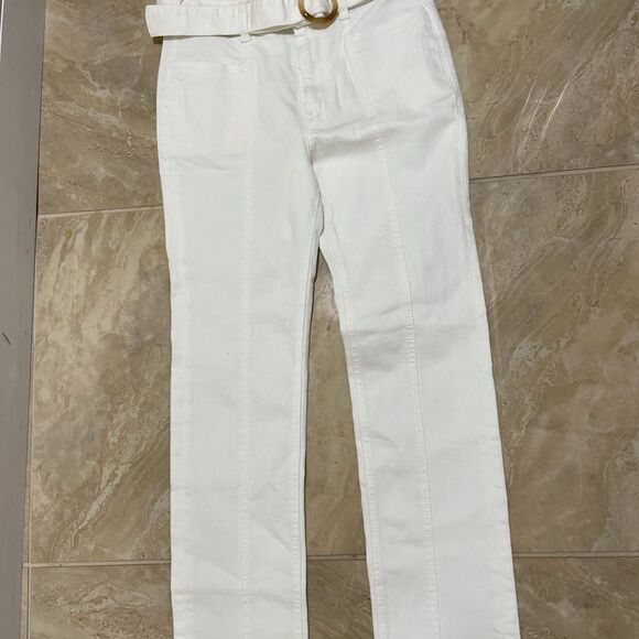 NWOT Anthropologie belted white jeans size 27 - Picture 3 of 8